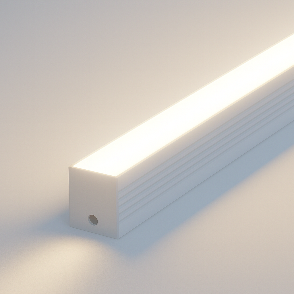 Perfil Led Barra 2m Slat 35x35mm Sob Branco Alut