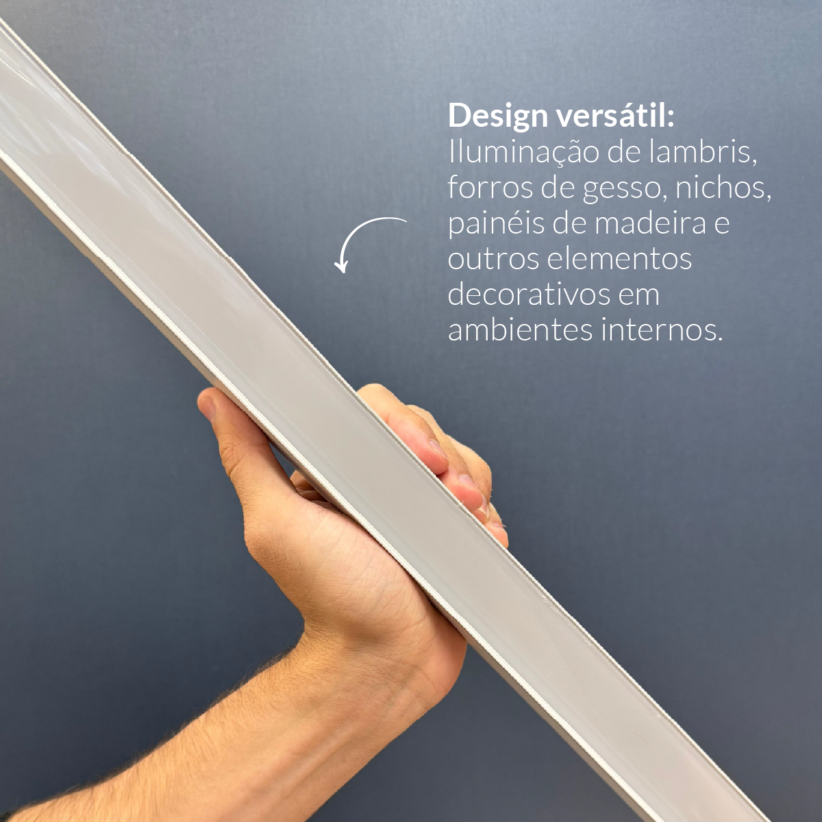 Perfil Led Barra 2m Slat 35x35mm Sob Branco Alut