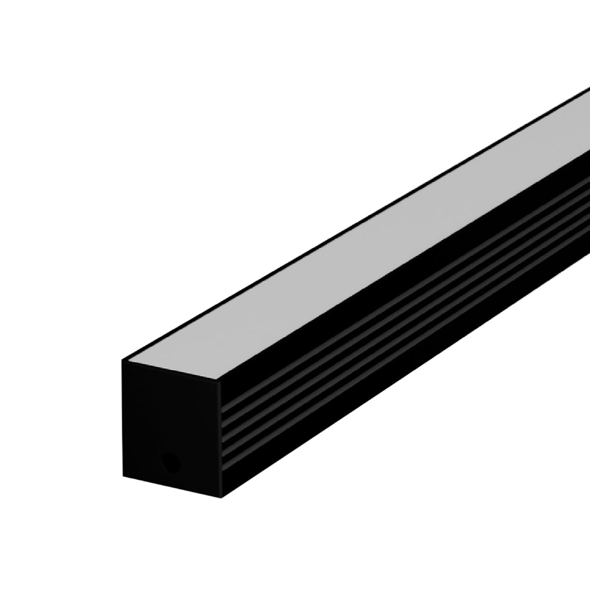 Perfil Led Barra 2m Slat 35x35mm Sob Preto Alut