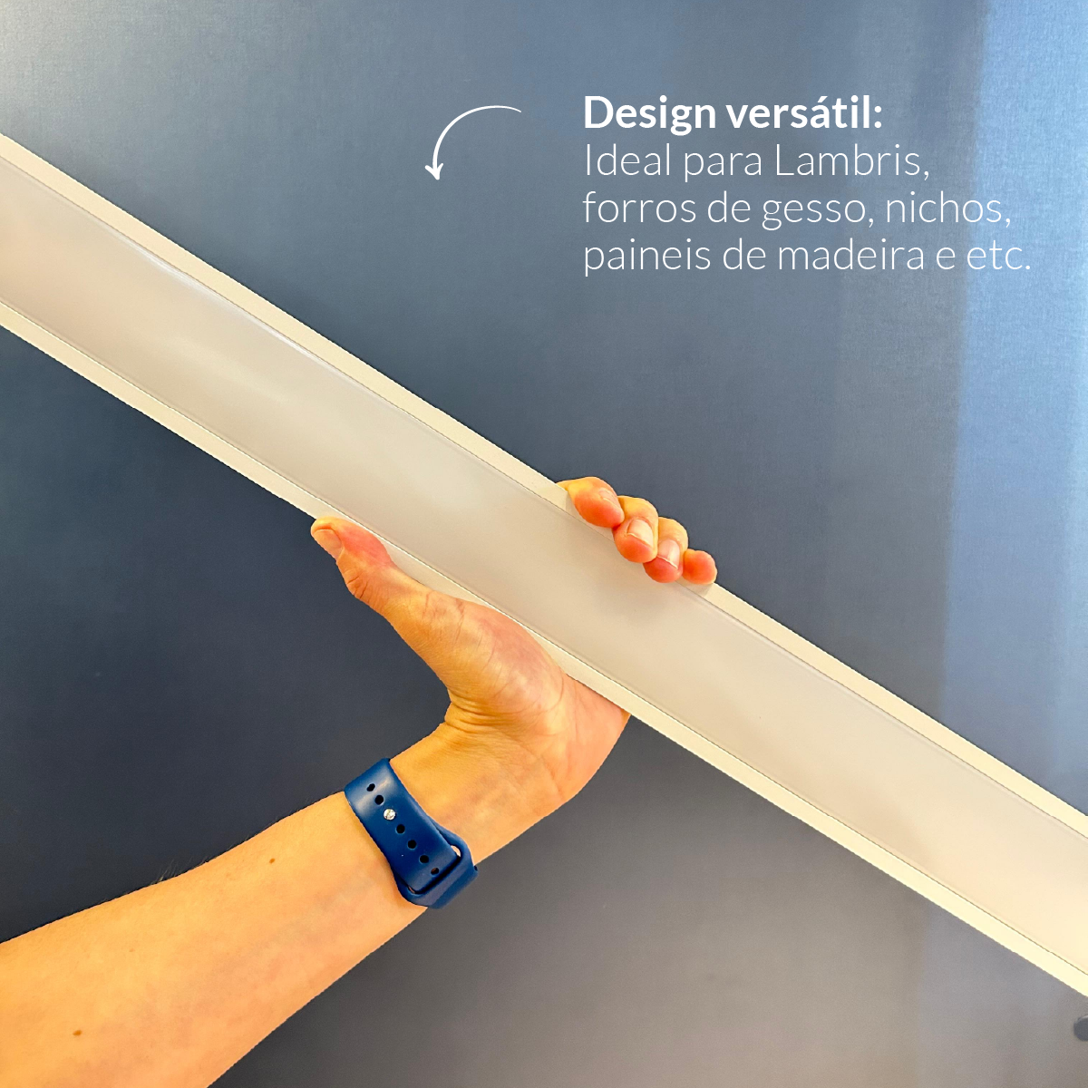 Perfil Led Barra 2m Plane 65x10mm Emb Branco Alut