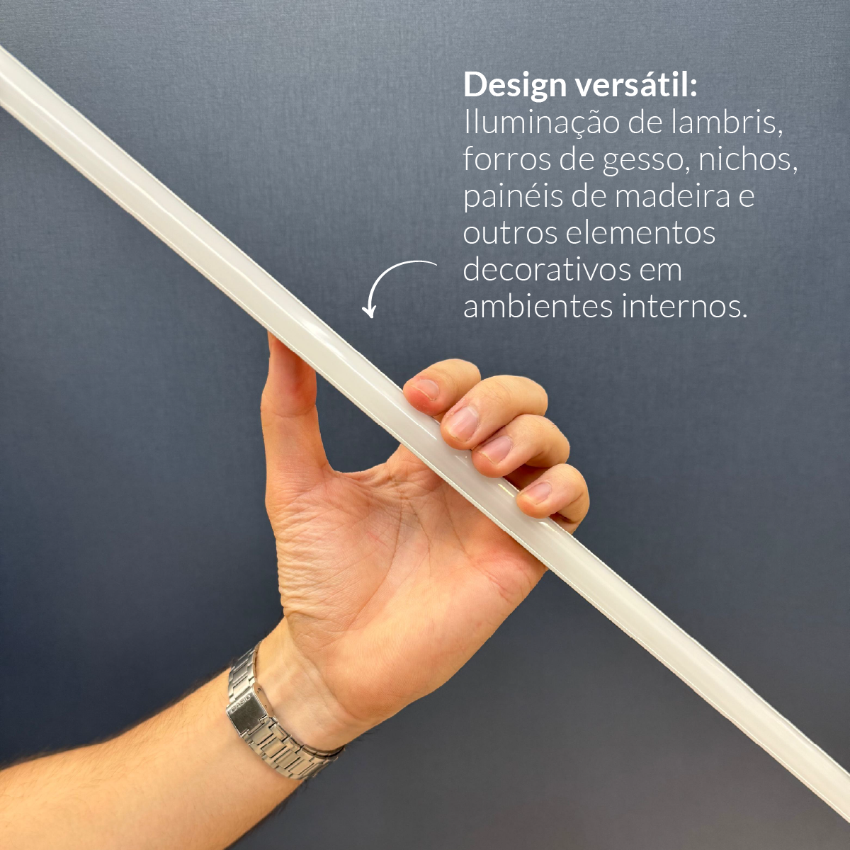 Perfil Led Barra 2m One Side Canto 18x13mm Sobrepor Branco Alut