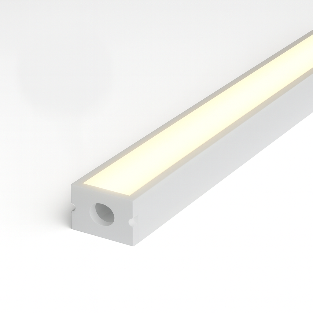 Perfil Led Barra 2m Slat 17x15mm Sob Branco Alut