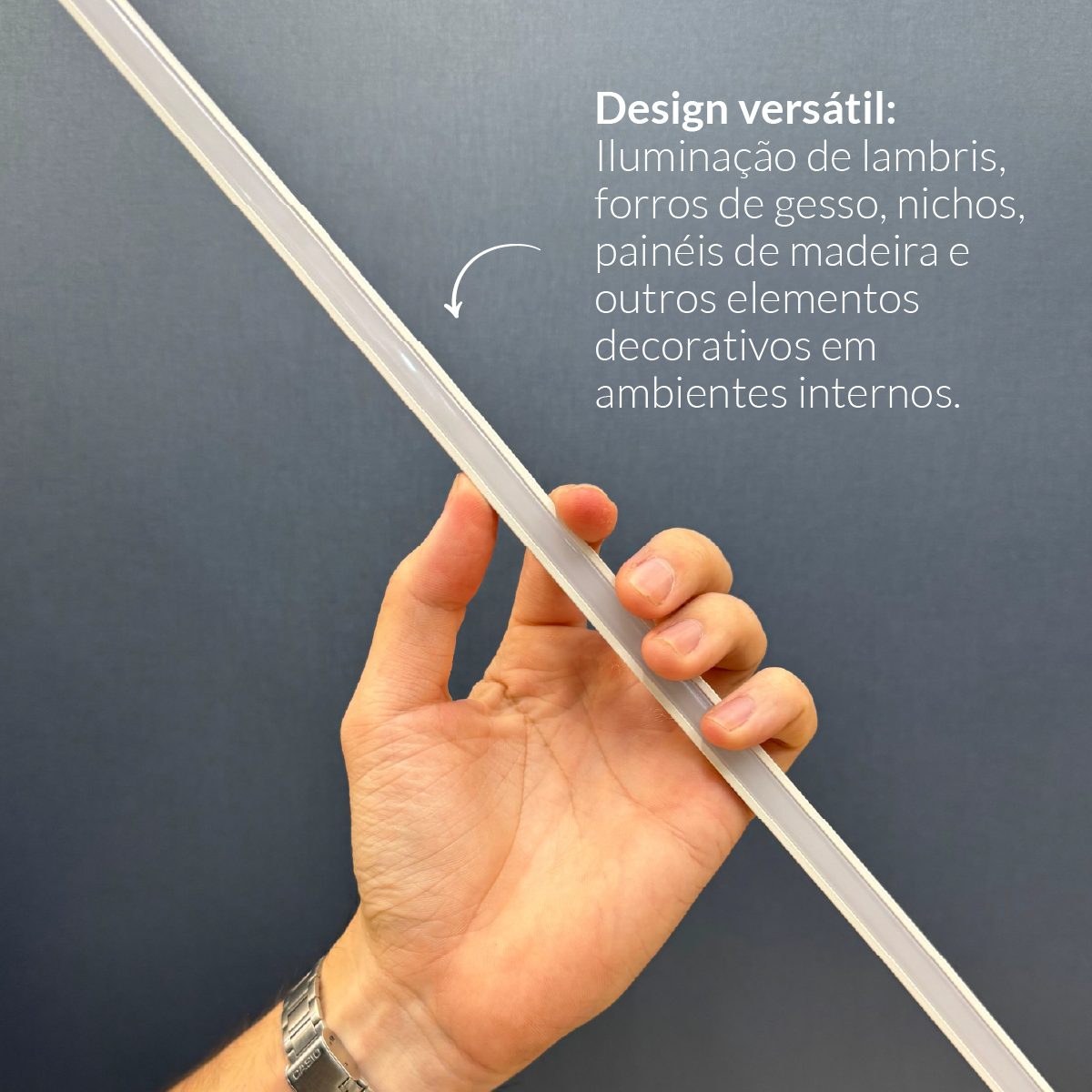 Perfil Led Barra 2m Baby 13x09mm Emb Branco Alut