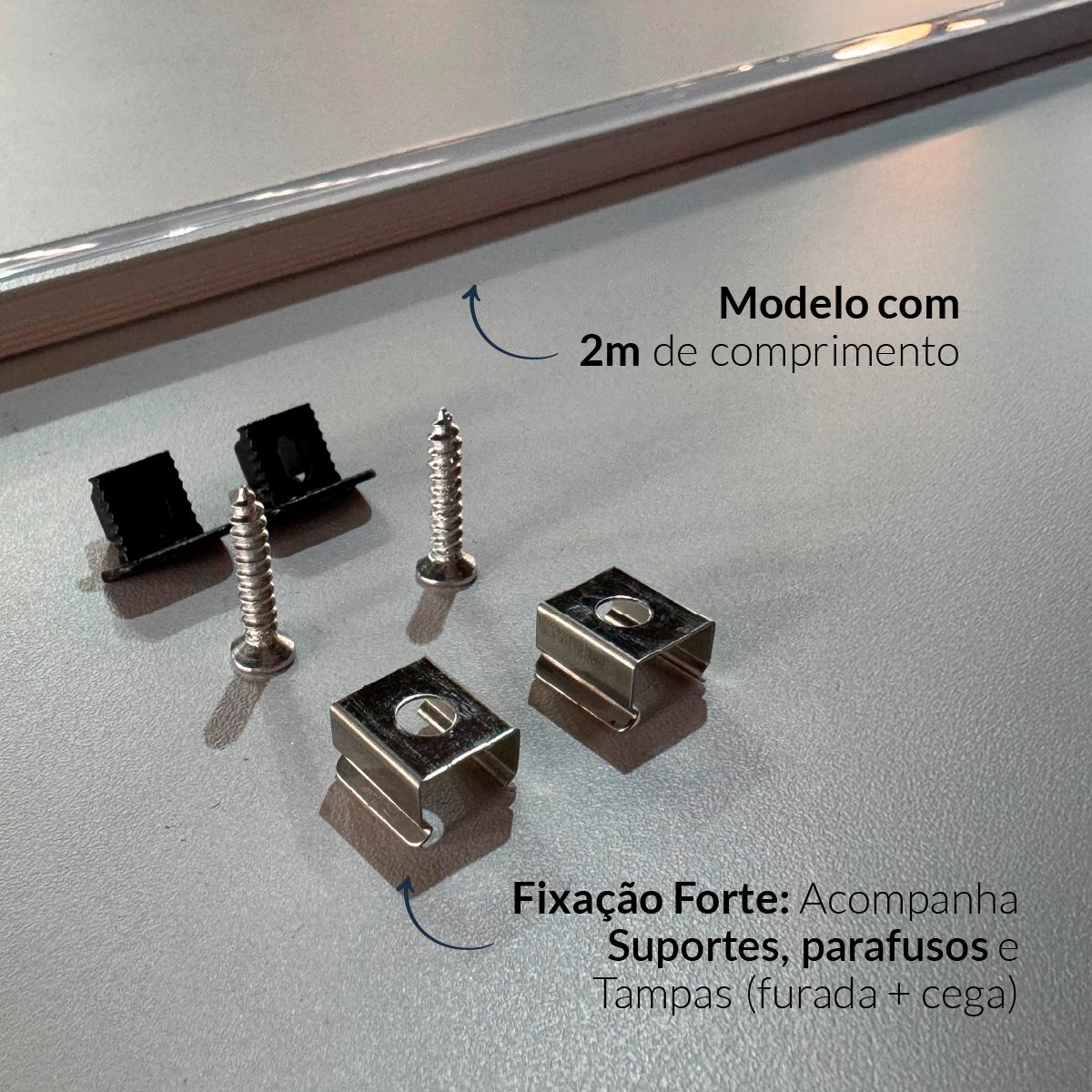 Perfil Led Barra 2m Baby 13x09mm Emb Branco Alut