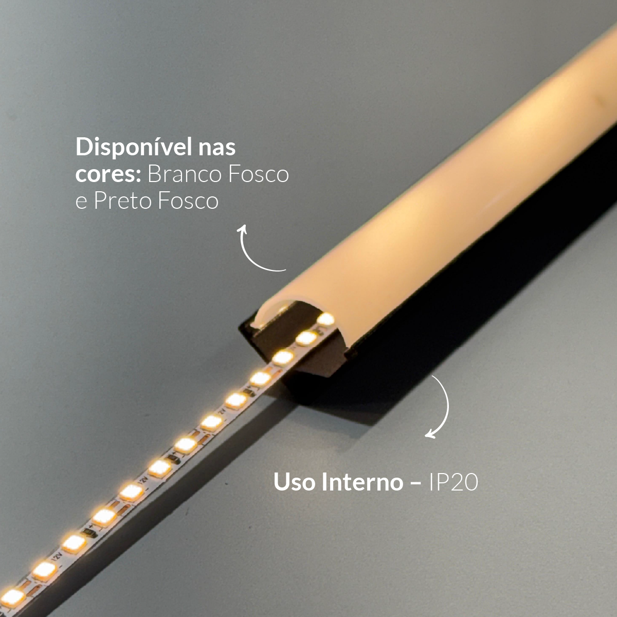 Perfil Led Barra 2m One Side Canto 18x13mm Sobrepor Preto Alut