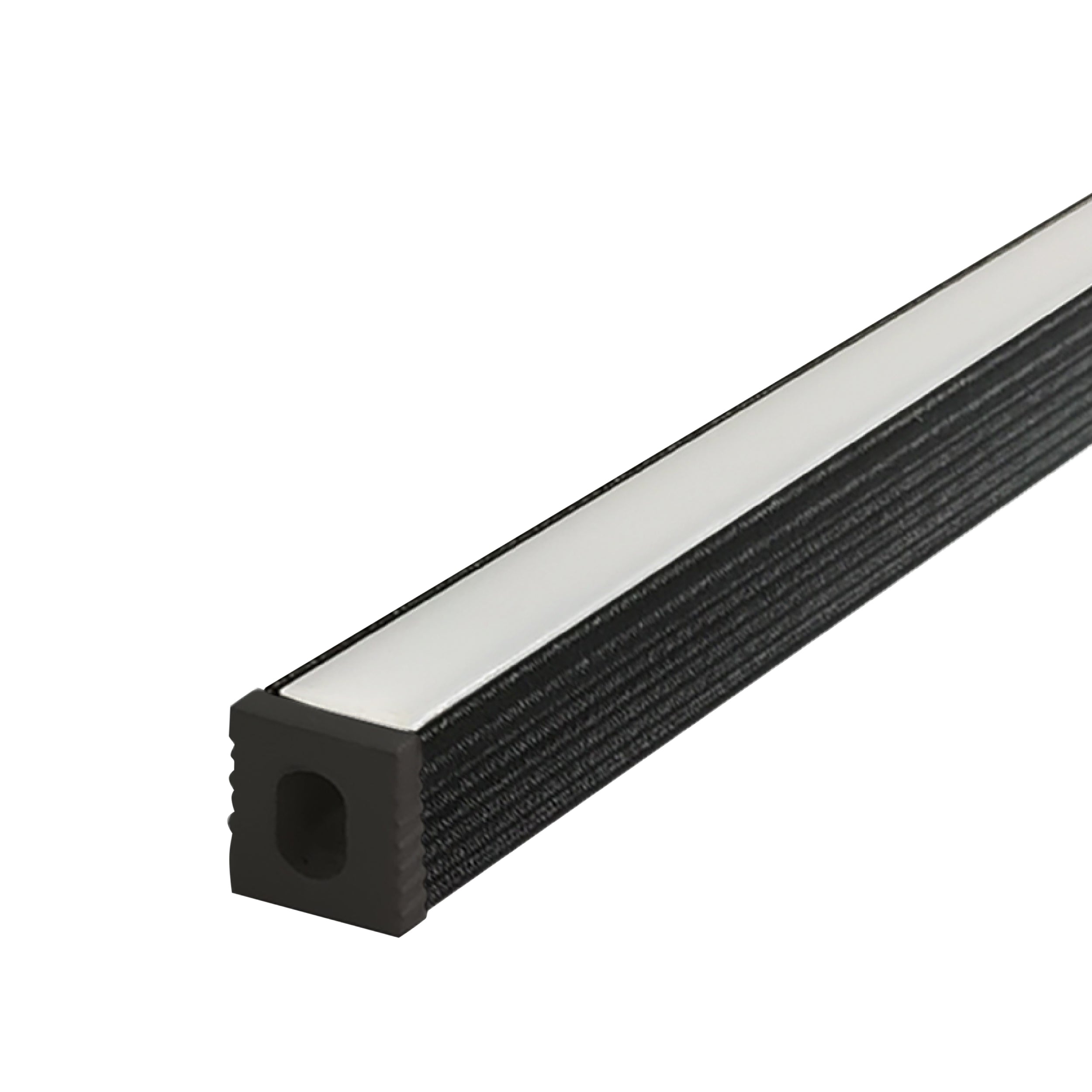 Perfil Led Barra 2m Minimal 08x09mm Sob Preto Alut