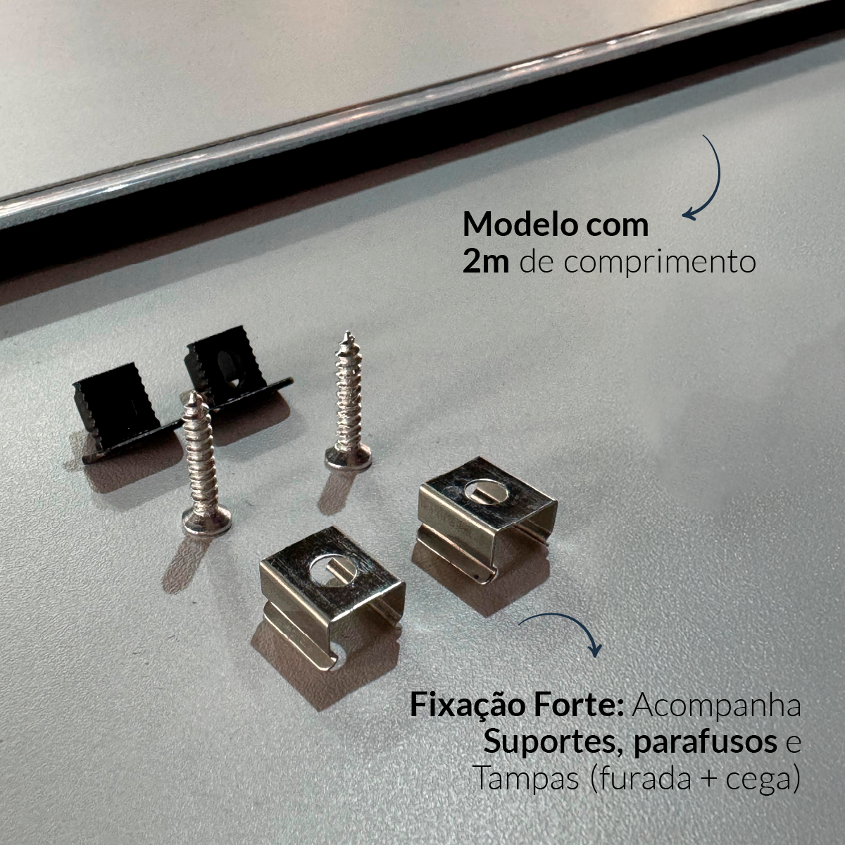 Perfil Led Barra 2m Baby 13x09mm Embutir Preto Alut