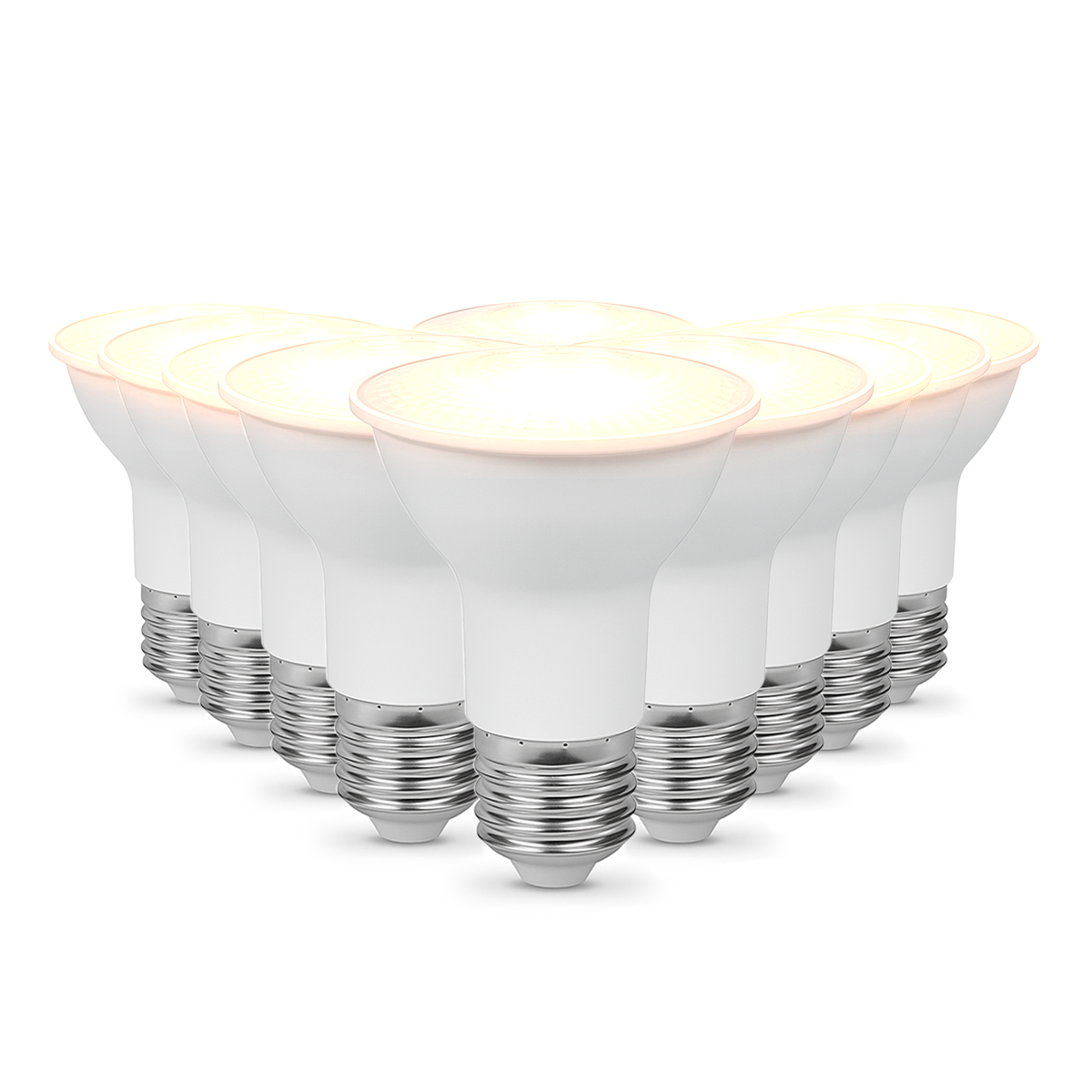 Kit 10 Lâmpadas Led Par20 7W 2700k Branco Quente E27 Bivolt IP20 Branco Alut