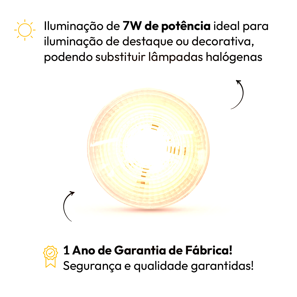 Kit 10 Lâmpadas Led Par20 7W 2700k Branco Quente E27 Bivolt IP20 Branco Alut