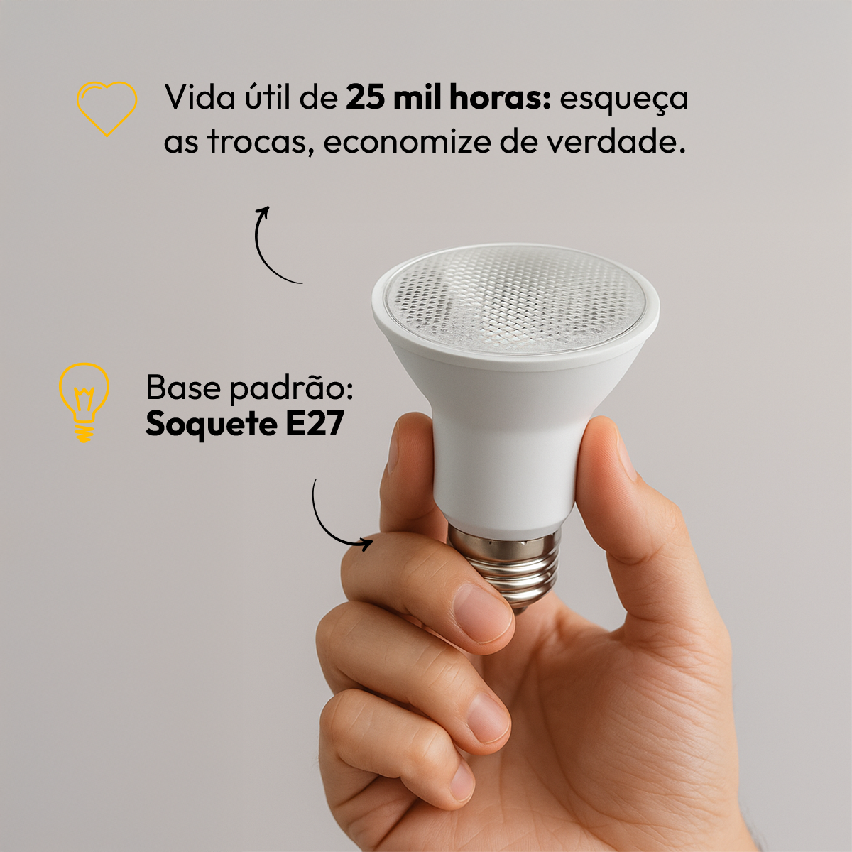 Kit 10 Lâmpadas Led Par20 7W 2700k Branco Quente E27 Bivolt IP20 Branco Alut