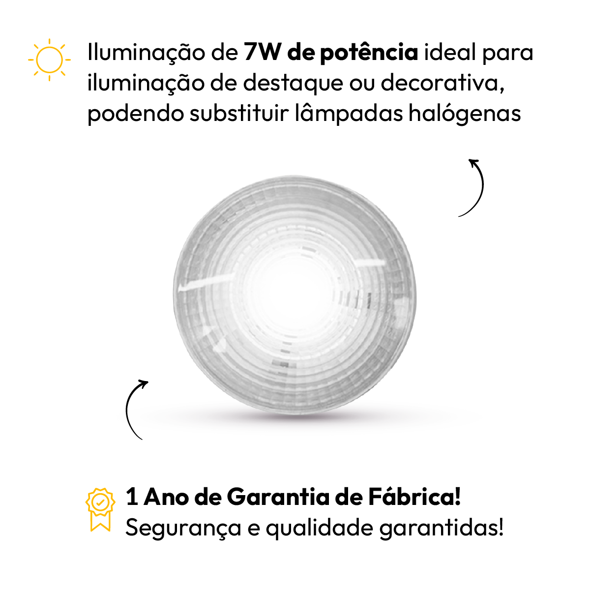 Kit 10 Lâmpadas Led Par20 7W 6500K E27 Bivolt Branco Alut