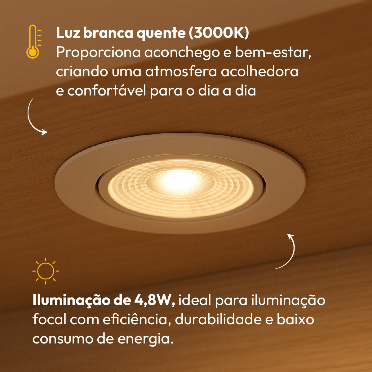 Lâmpada Led Dicróica MR16 4,8w 3000K Branco Quente GU10 Branco Alut