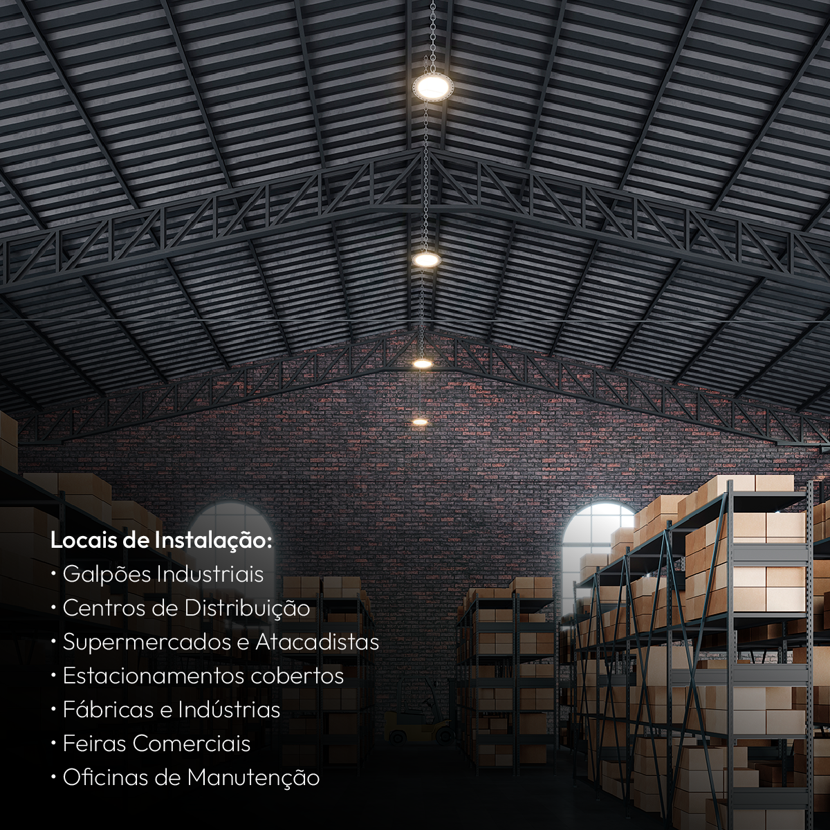 Luminaria Led Industrial 100w 4000k Branco Neutro 220v Ip65 Preto Alut