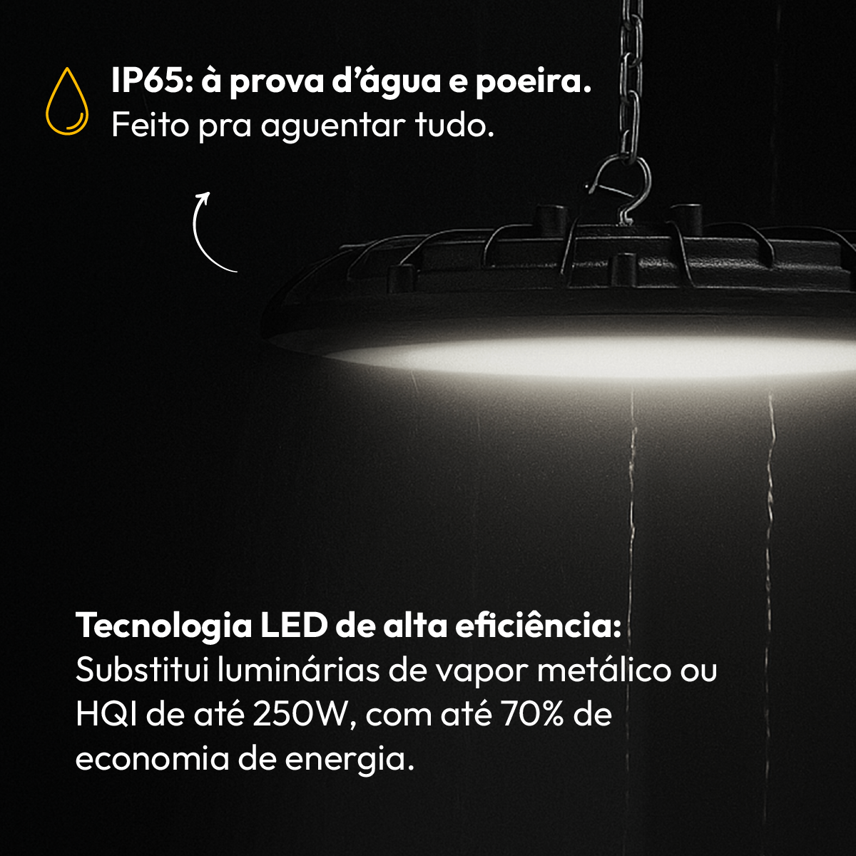 Luminária Led Industrial 150w 6500K Ip65 220v Alut