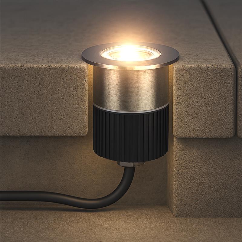 Balizador led Embutido Solo Essence 5w 3000k Branco Quente IP67 Escovado Alut