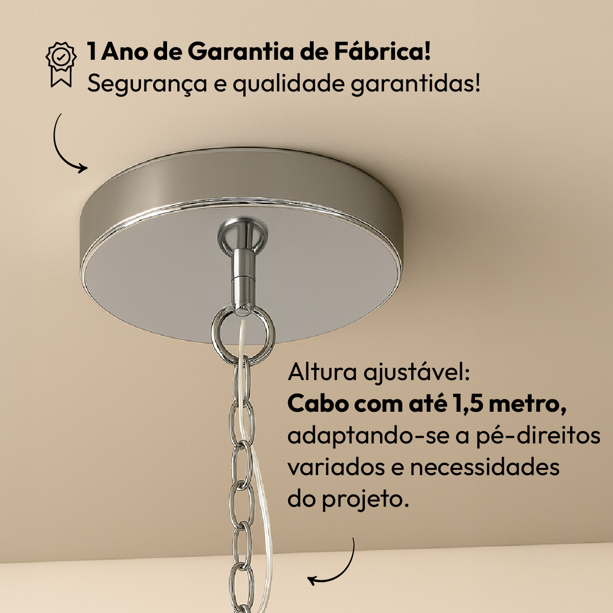 Lustre Maria Thereza 3 Lâmpadas E14 Transparente Alut