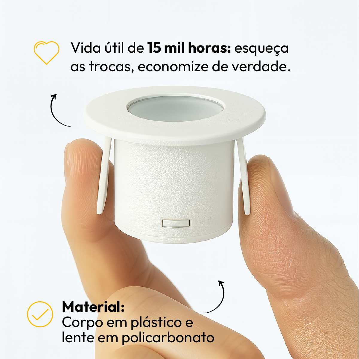 Mini Spot Led Móveis Sob 1,5W 2700k Branco Quente Redondo Branco Alut