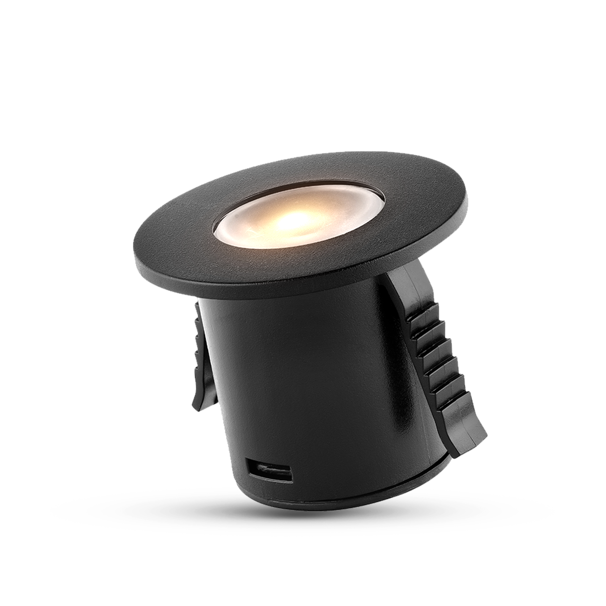 Mini Spot Led Móveis Sob 1,5w 2700k Redondo Preto Alut