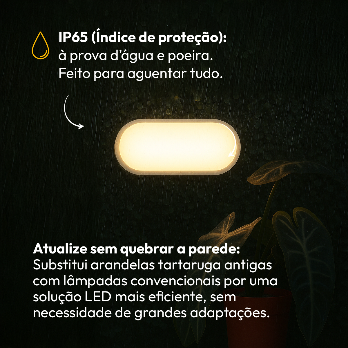 Kit 10 Arandela Led Tartaruga 20W 3000K Branco Quente Bivolt IP65 Branco Alut