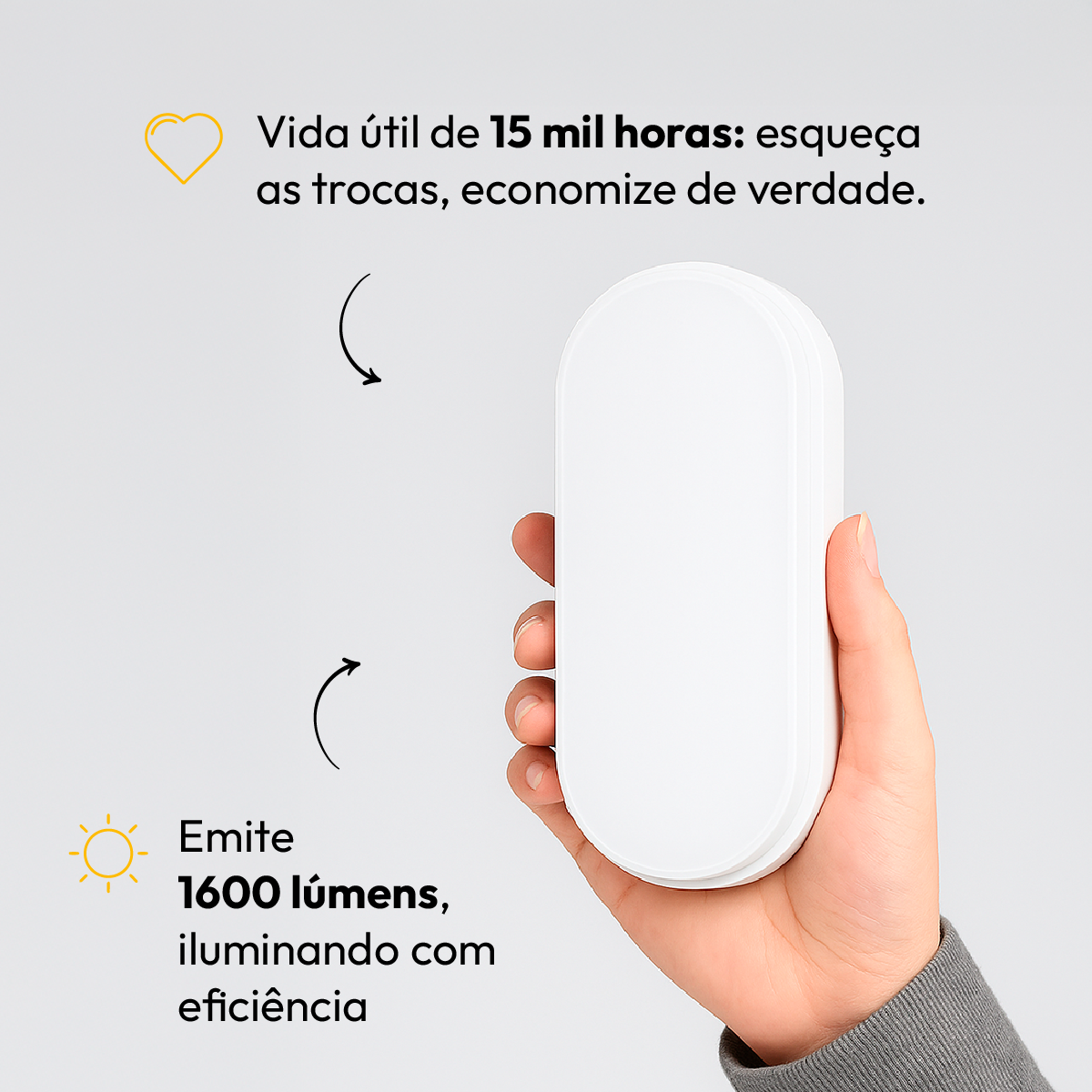 Kit 10 Arandela Led Tartaruga 20W 3000K Branco Quente Bivolt IP65 Branco Alut