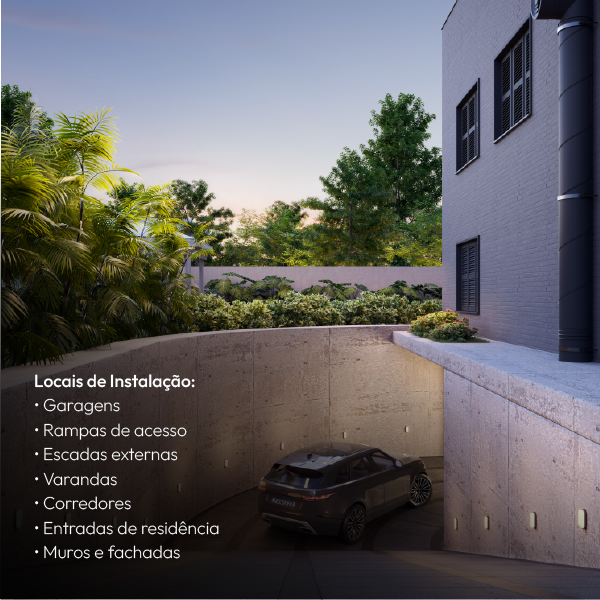 Arandela Led Tartaruga 20w 3000k Branco Quente IP65 Bivolt Preto Alut