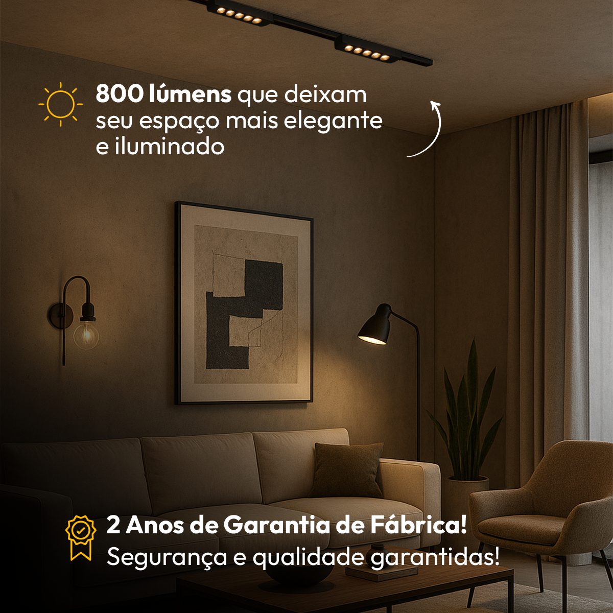 Spot Led Trilho Dots 10w 2700k Redondo Preto Fosco Alut