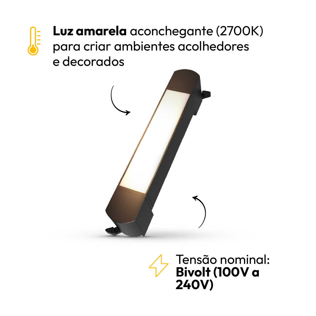 Spot Led Trilho Línea 10w 2700k Redondo Preto Fosco Alut