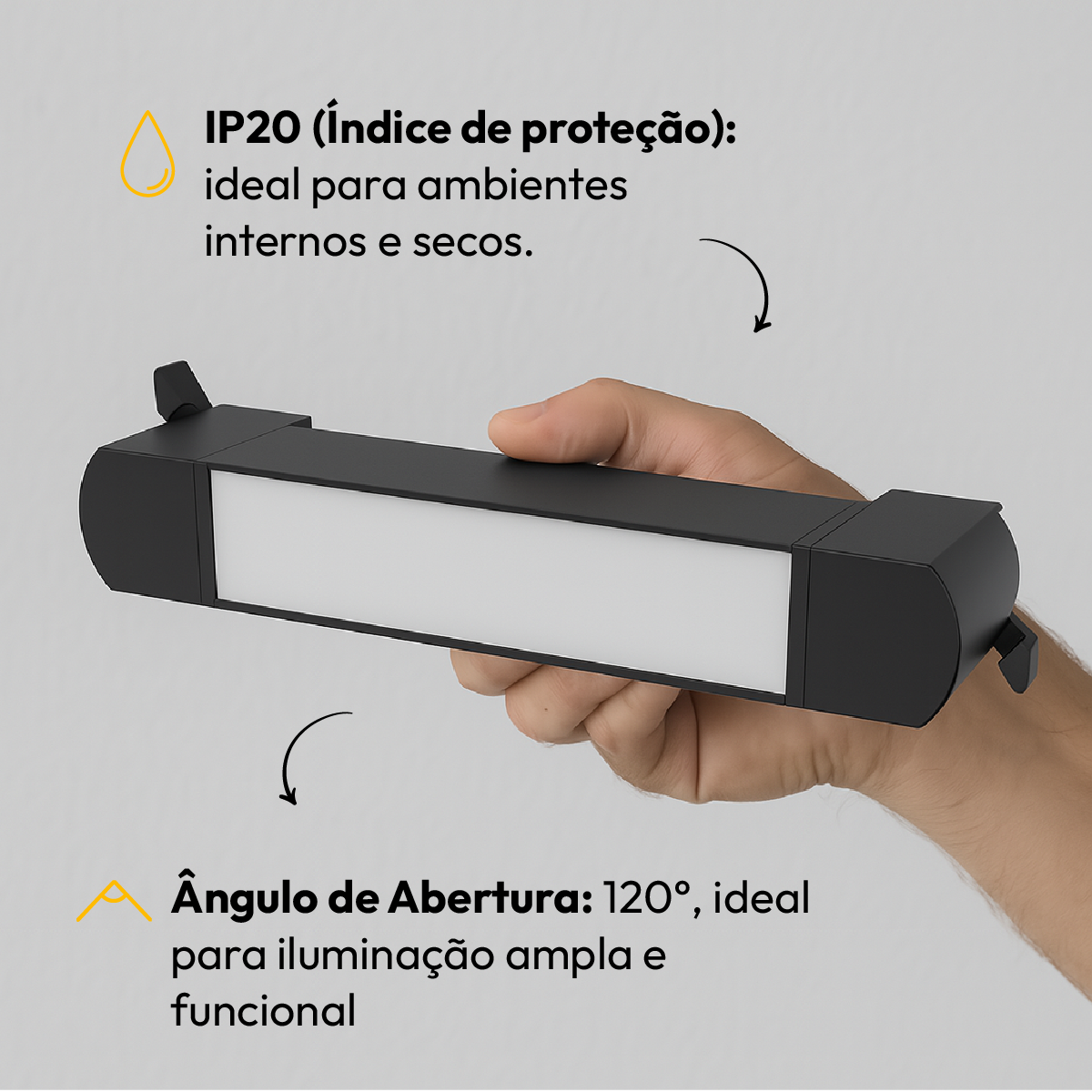 Spot Led Trilho Línea 10w 2700k Redondo Preto Fosco Alut