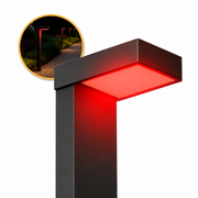 Poste Balizador Led Jardim 10w Ambar Bivolt Ip65 Preto Alut