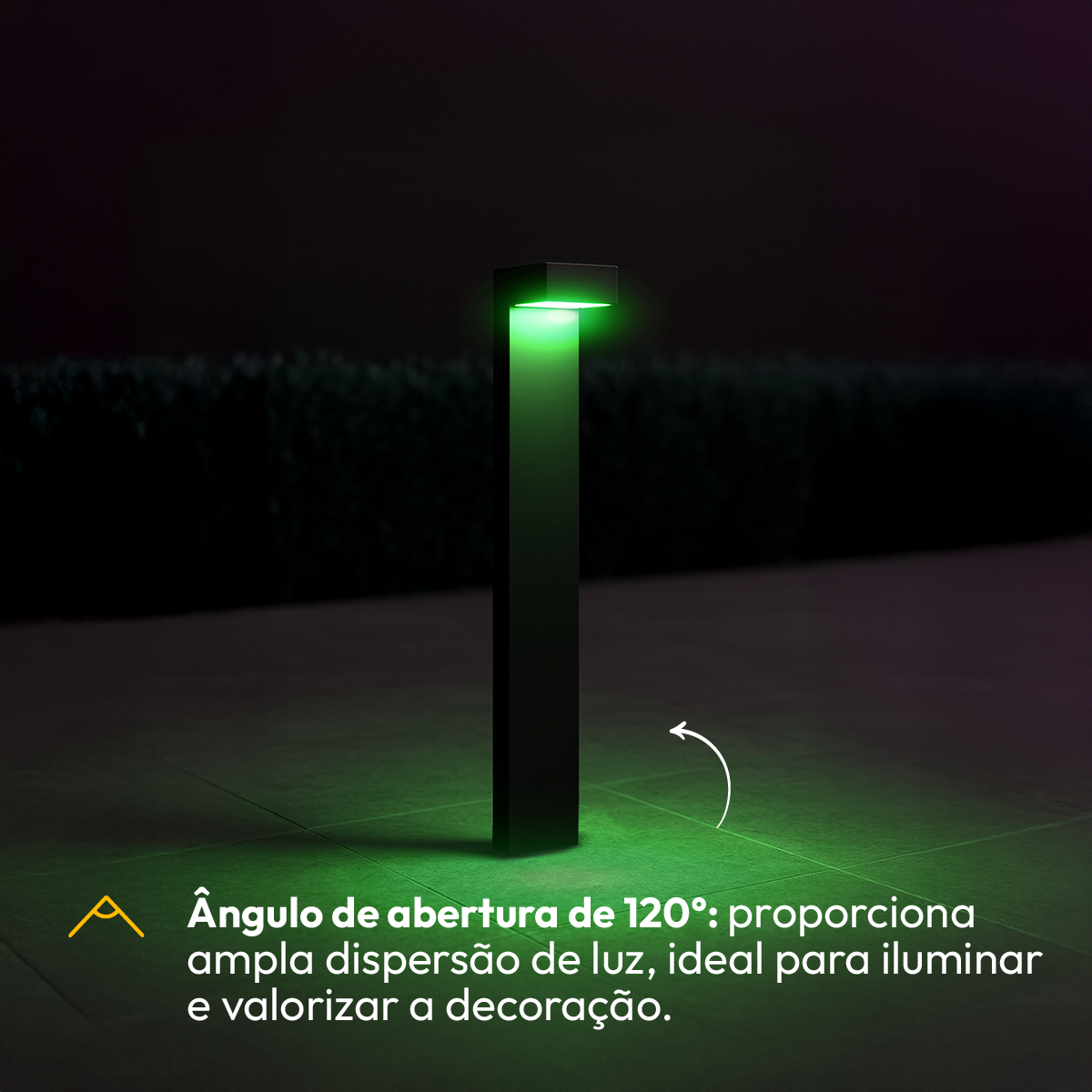 Poste Balizador Led Jardim 10w Verde Bivolt Ip65 Preto Alut