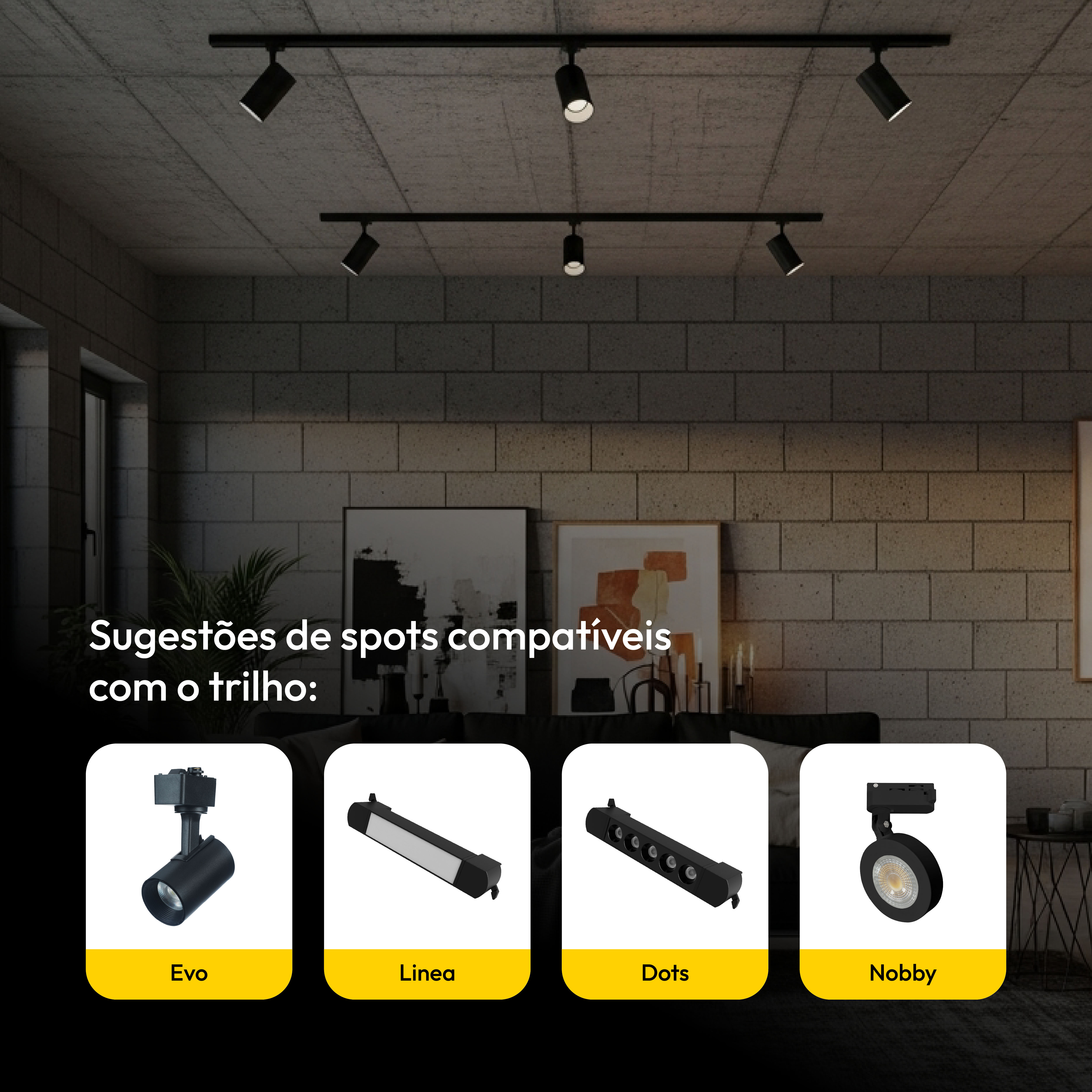 Trilho Eletrificado 1 Metro Versalles T1 Preto Alumínio Alut