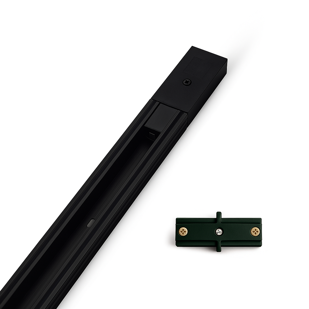 Trilho Eletrificado 1 Metro Versalles T1 Preto Alumínio Alut