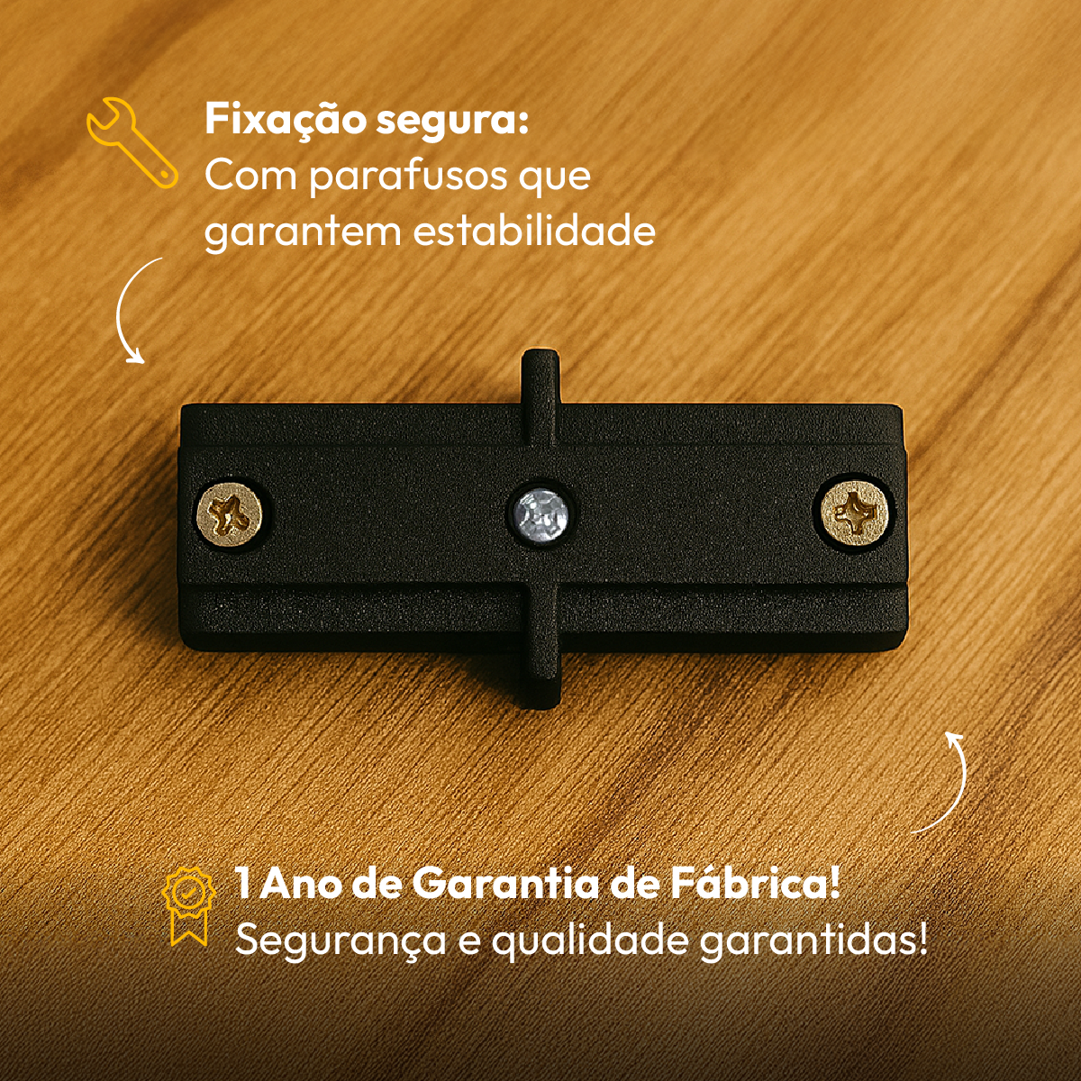 Conector Junção Reta Emenda De Trilho Versalles T1 Alut