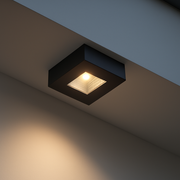 Spot Beiral Led Incluso 3000k Branco Quente Quadrado Preto Alut