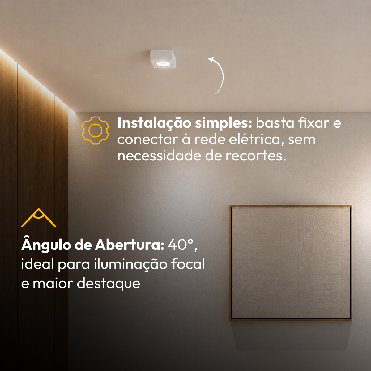 Spot Beiral Led Incluso 6500k Branco Frio Quadrado Branco Alut