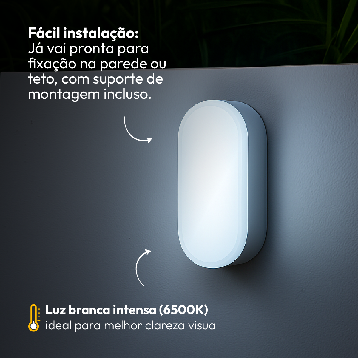 Arandela Led Tartaruga 20w 6500k Branco Frio IP65 Bivolt Branco Alut