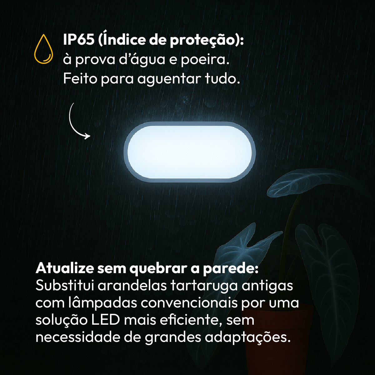 Arandela Led Tartaruga 20w 6500k Branco Frio IP65 Bivolt Branco Alut