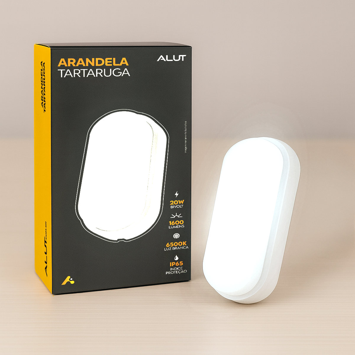 Arandela Led Tartaruga 20w 6500k Branco Frio IP65 Bivolt Branco Alut