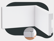 5 Barras 2m Rodapé Liso Friso Moldura 200x7cm Branco Alut