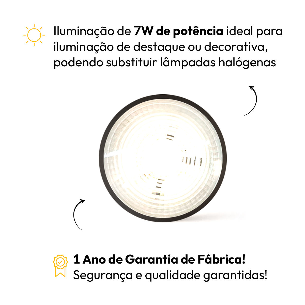 Lâmpada Led Par20 7w E27 4000k Branco Neutro Bivolt Preto Alut