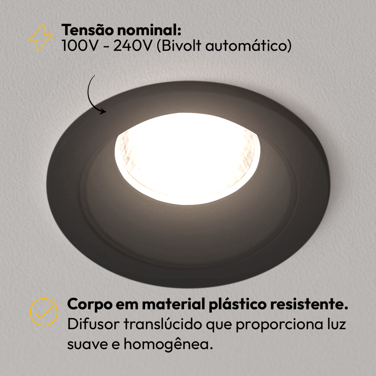 Lâmpada Led Par20 7w E27 4000k Bivolt Preto Alut