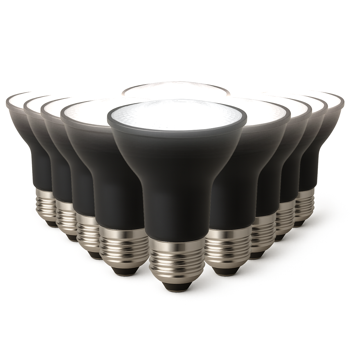 Kit 10 Lampada Led Par20 7w 4000k Branco Neutro E27 110v/220v Preto Alut By Avant