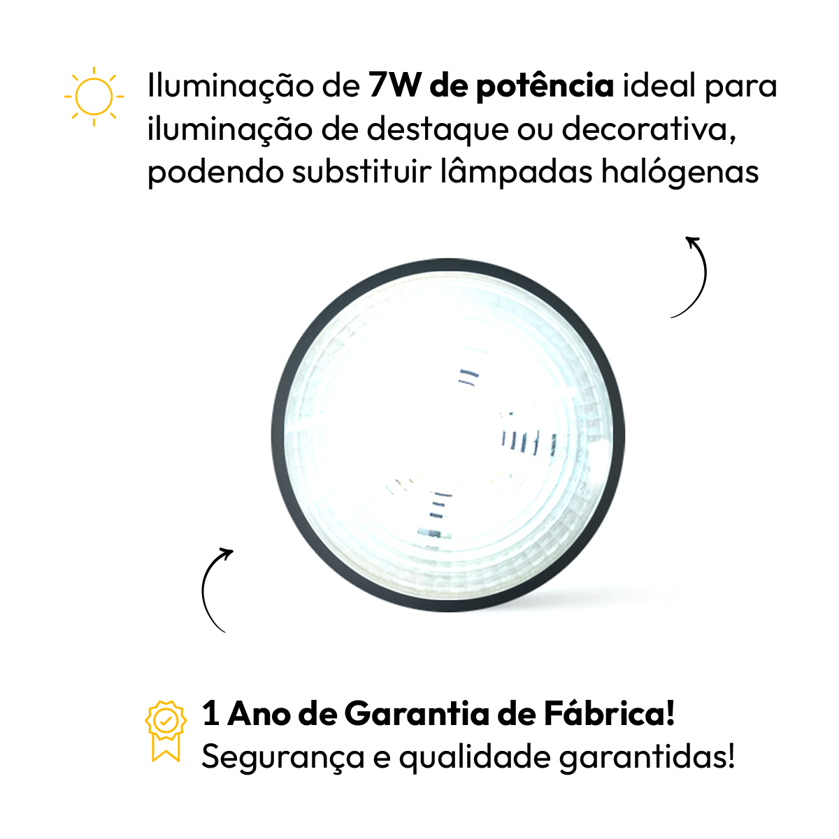 Lâmpada Led Par20 7w E27 6500k Bivolt Preto Alut
