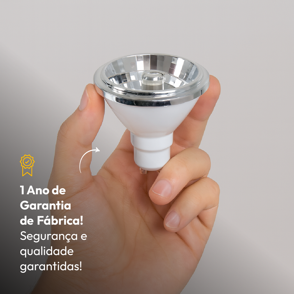 Lâmpada Led Ar70 4.8w Gu10 4000k Bivolt Alut