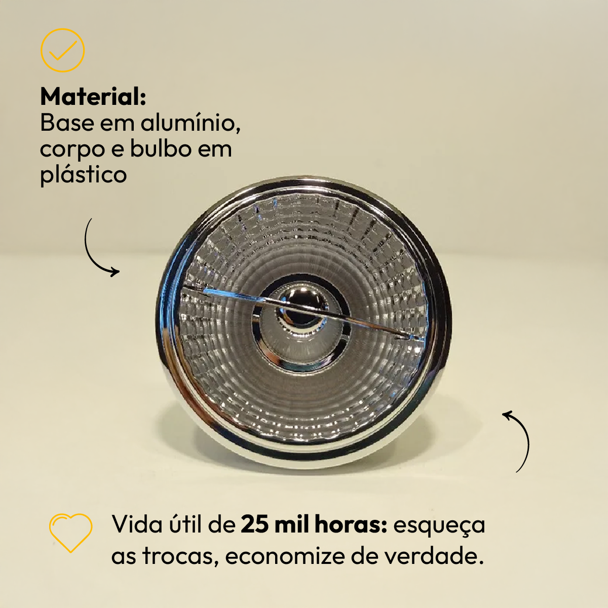 Lâmpada Led Ar70 4.8w Gu10 4000k Bivolt Alut