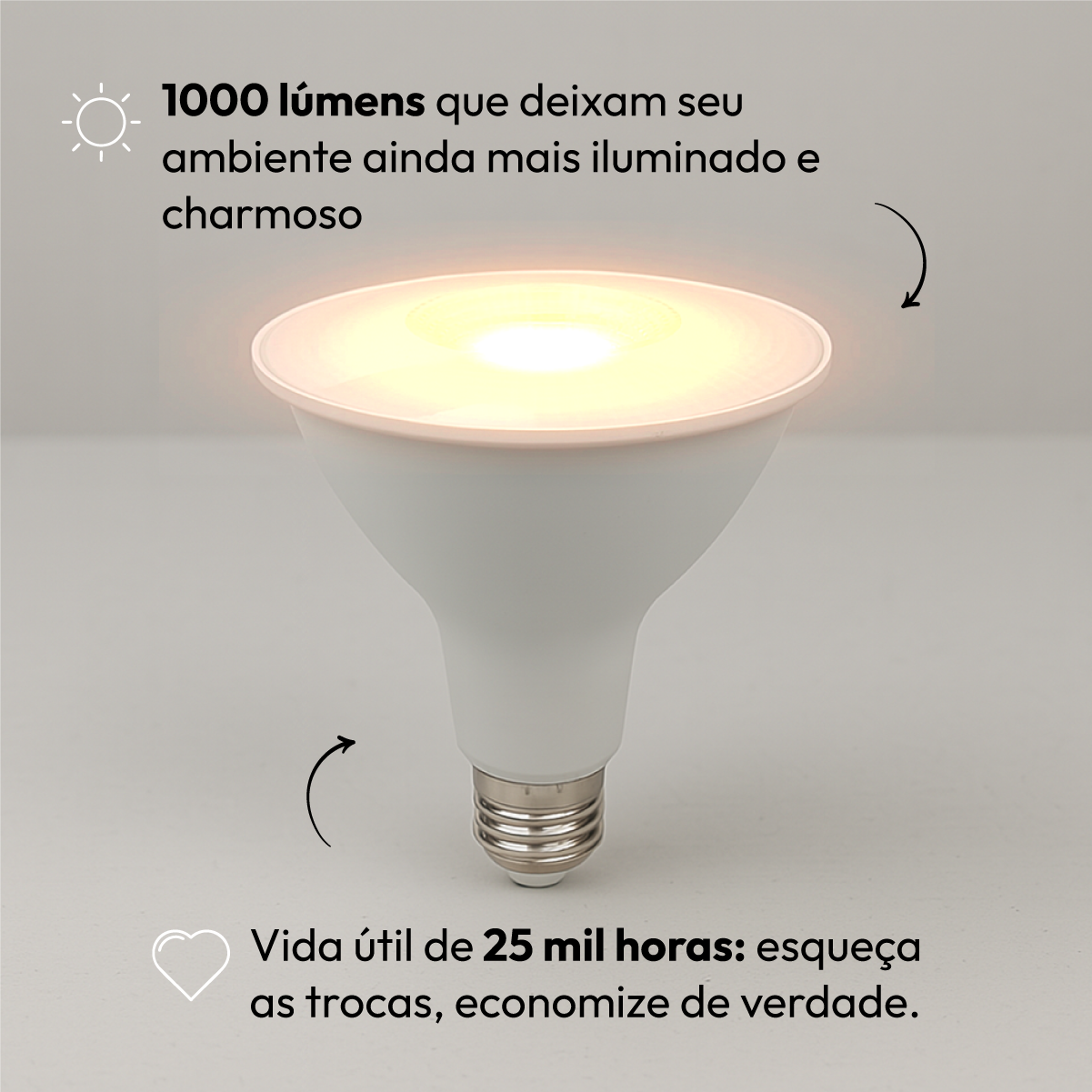 Lâmpada Led Par38 14w 2700k Branco Quente E27 Branco Alut