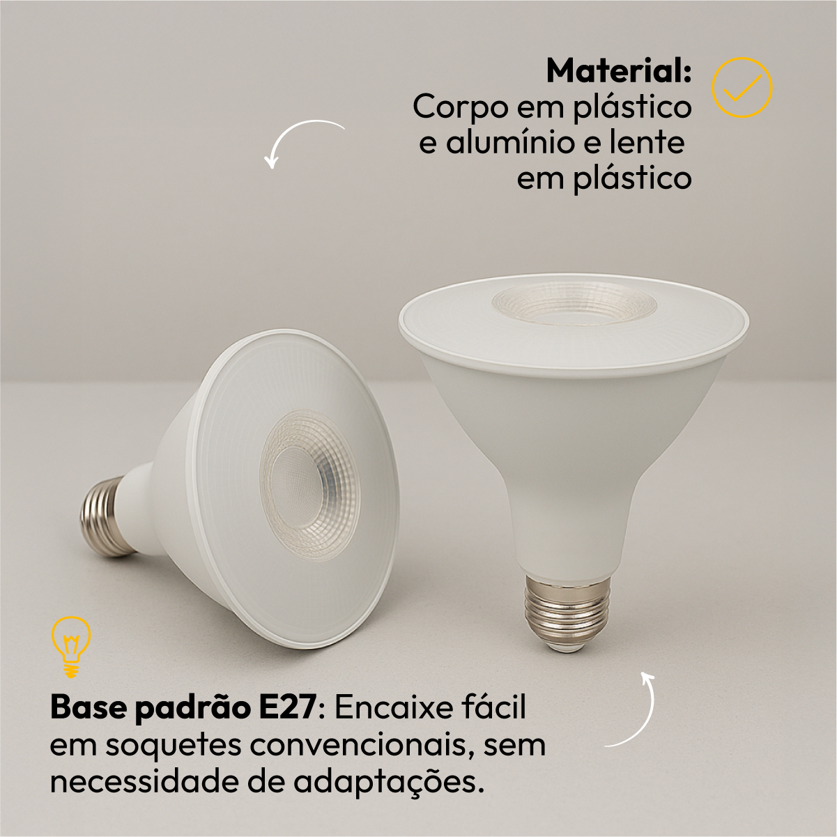 Lâmpada Led Par38 14w 2700k Branco Quente E27 Branco Alut