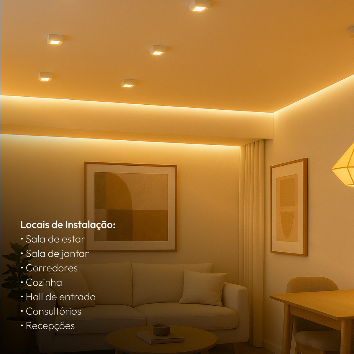 Spot Led Beiral 5w 3000k Branco Quente 7.5Cm Quadrado Branco Alut