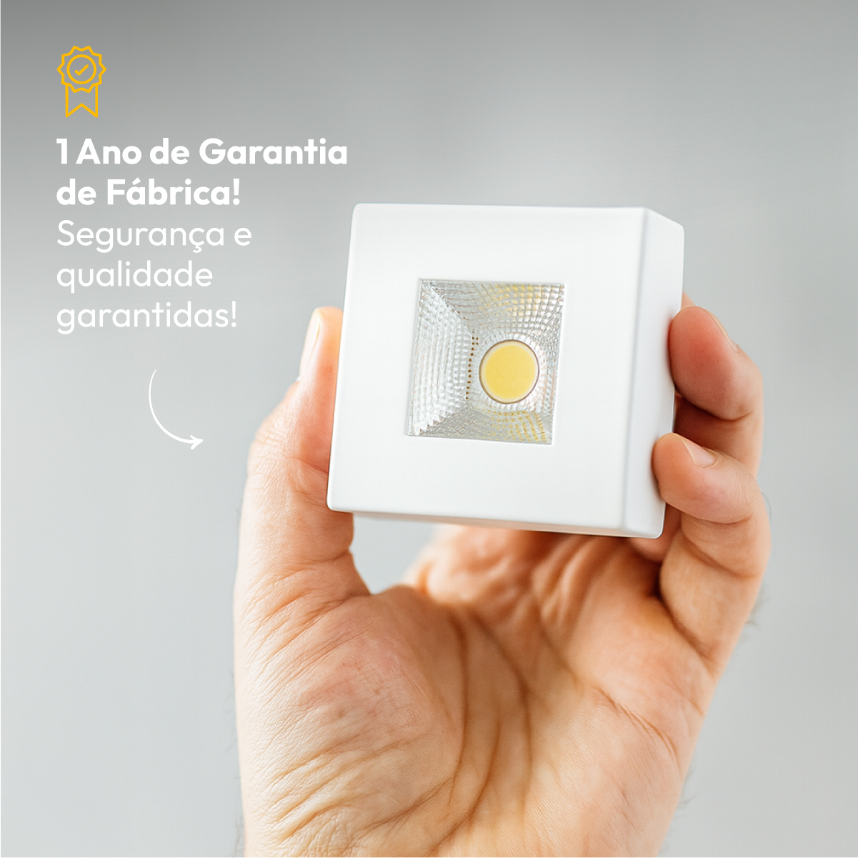 Spot Led Beiral 5w 6500k Branco Frio 7.5Cm Quadrado Branco Alut