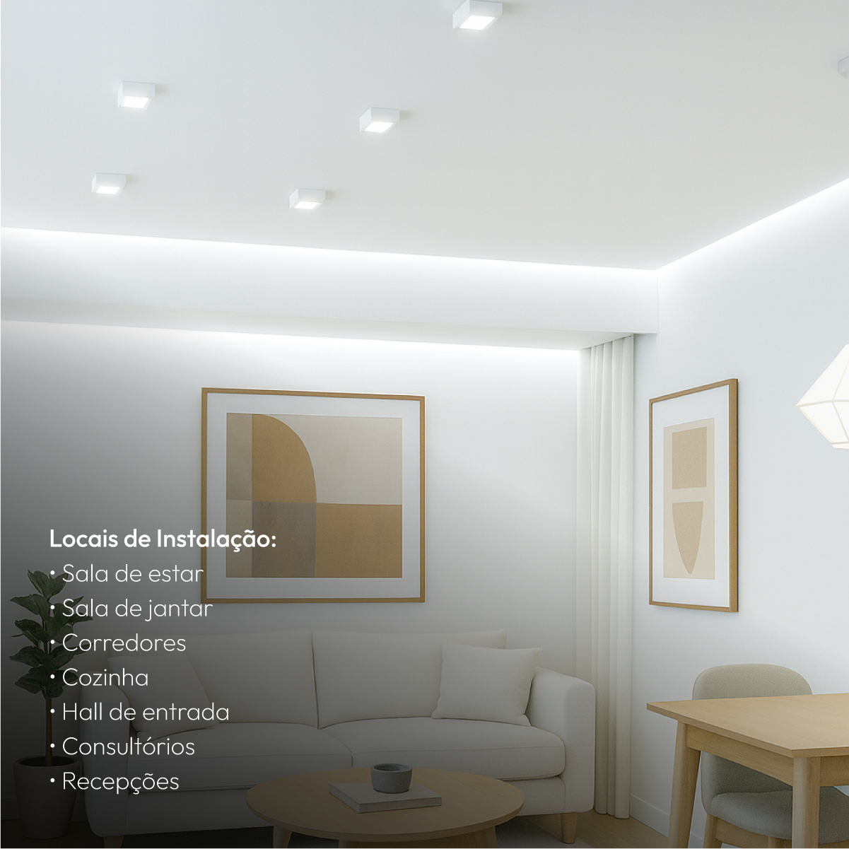 Spot Led Beiral 5w 4000k 7.5Cm Quadrado Branco Alut